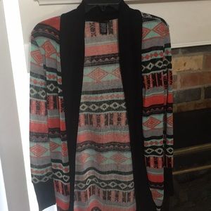 Tribal sweater jacket